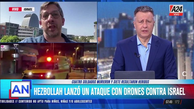 Hezbollah lanzó un ataque con drones contra Israel: cuatro soldados murieron y siete resultaron heridos
