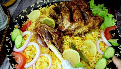 Tender and Flavorful Raan Roast with Biryani Rice - Easy Recipe for Special Occasions- Raan platter
