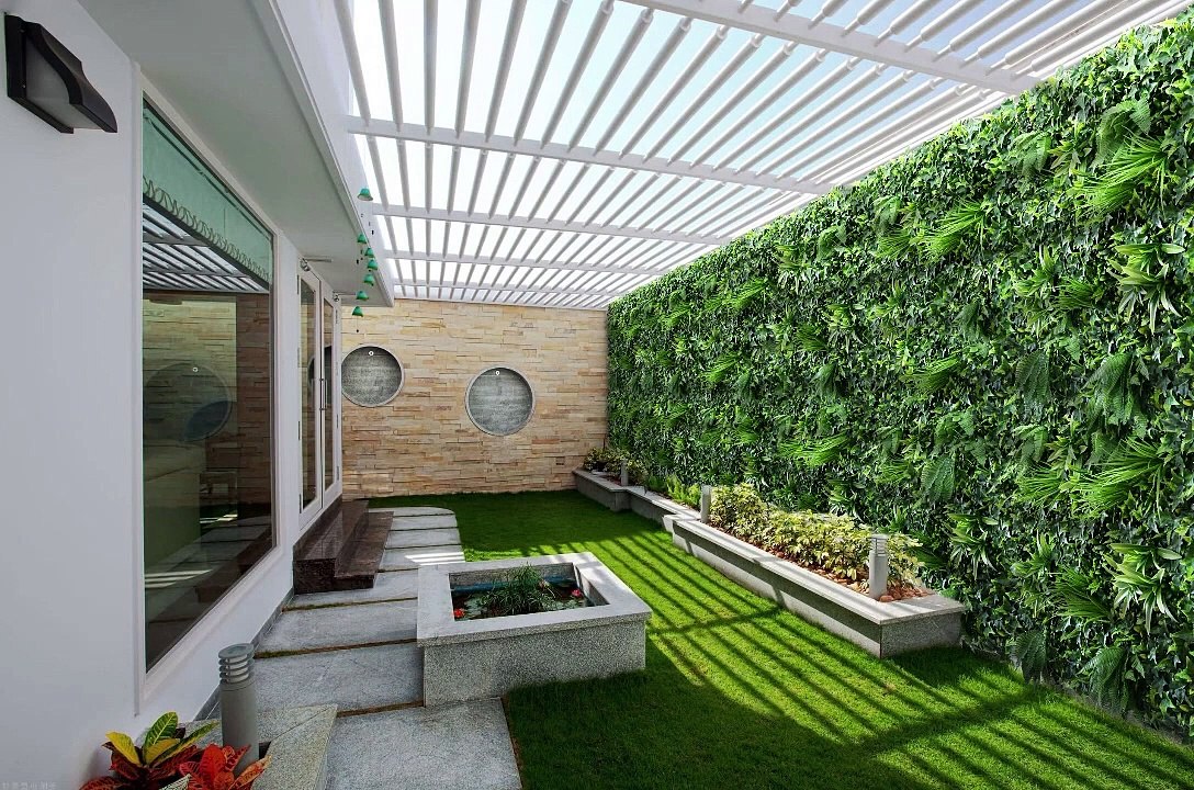 Artificial Grass Before & After Backyard Transformation - Vertical Garden Wall - Garden Green