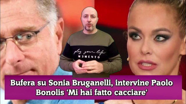 Bufera su Sonia Bruganelli, intervine Paolo Bonolis 'Mi hai fatto cacciare'