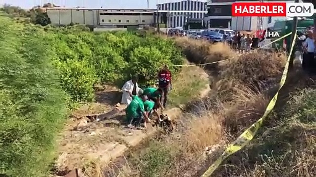 Mersin'de Motosiklet Kanalda Can Aldı