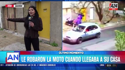 Robo de moto en Caseros: cinco delincuentes armados atacan a un trabajador