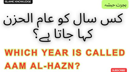 کس سال کو عام الحزن کہا جاتا ہے ؟