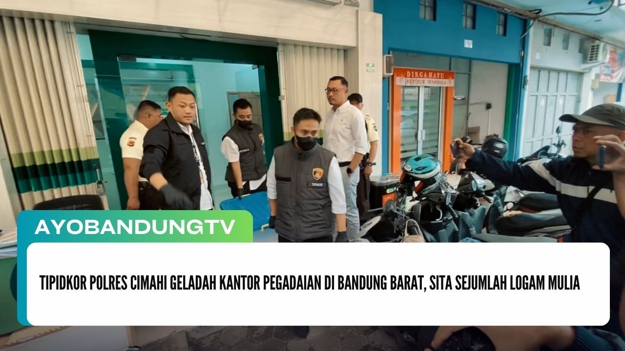 Tipidkor Polres Cimahi Geladah Kantor Pegadaian di Bandung Barat, Sita Sejumlah Logam Mulia