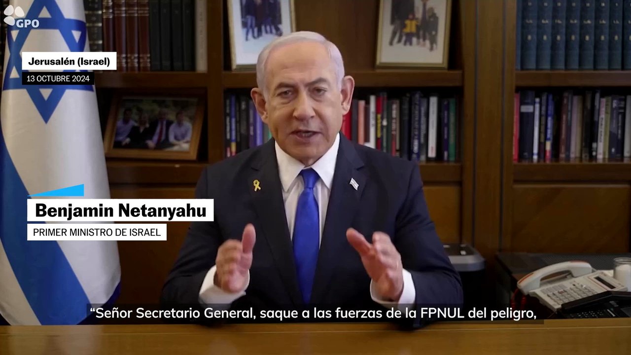 Netanyahu urge a la ONU a sacar a las tropas de la UNIFIL del Líbano