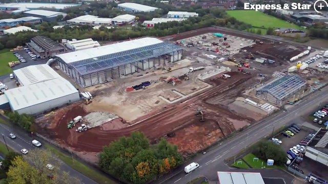 Fresh aerial footage over the new £32 million Household Waste Recycling Centre, Aldridge.