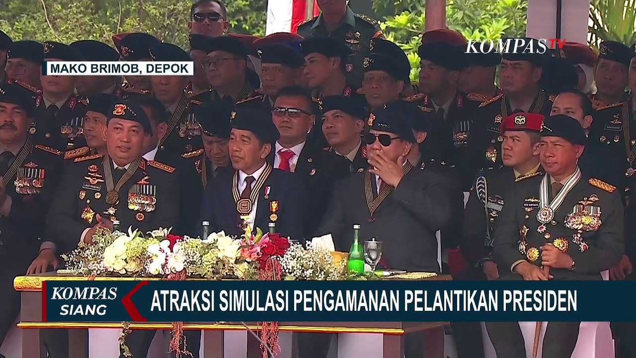 Atraksi dari Berbagai Unit Kesatuan Polri Warnai Apel Pengamanan Pelantikan Presiden dan Wapres