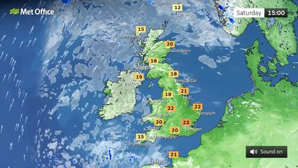 Saturday afternoon forecast 14/05/2022