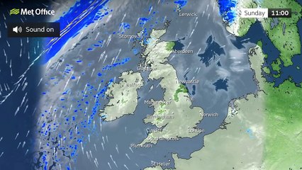 Sunday afternoon forecast 23/01/22