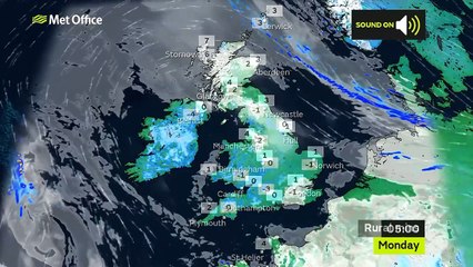 Sunday afternoon forecast 16/01/22