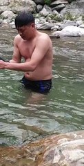 Bare Hand Fishing in Nepal | Asala Fishing | Himalayan Trout Fishing |