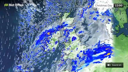 Sunday afternoon forecast 25/12/22