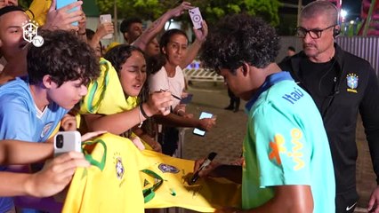 Brésil - Les joueurs de la Seleção accueillis en rockstars après leur entraînement