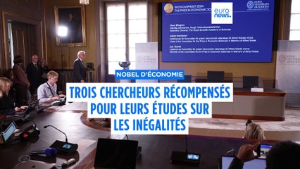 Le prix Nobel d'économie décerné à trois chercheurs en prospérité sociale