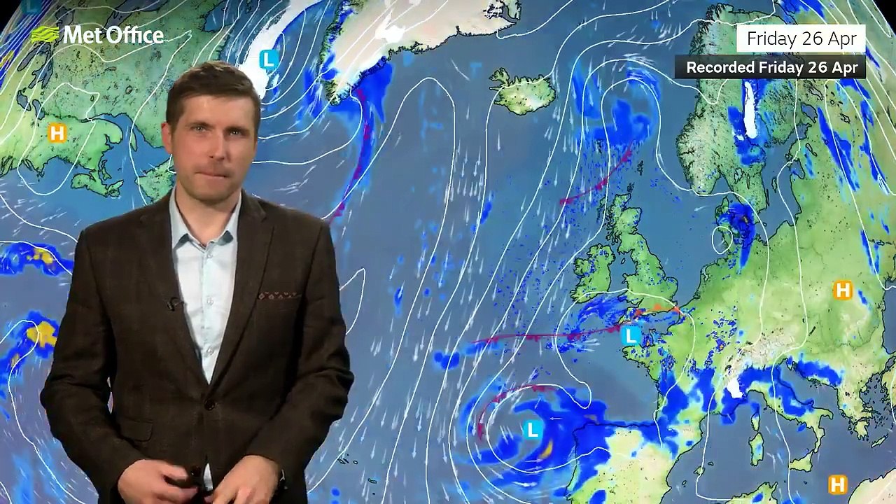 Met Office 14 day outlook 26/04/2024