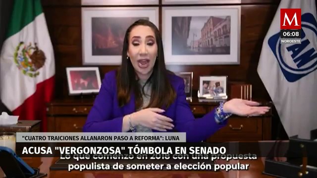 PAN denuncia cuatro traiciones que permitieron la reforma judicial y la tómbola en el Senado
