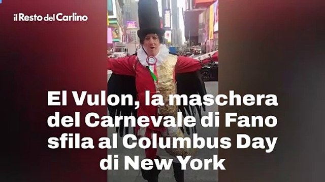 El Vulon, la maschera del Carnevale di Fano sfila al Columbus Day di New York. Il video