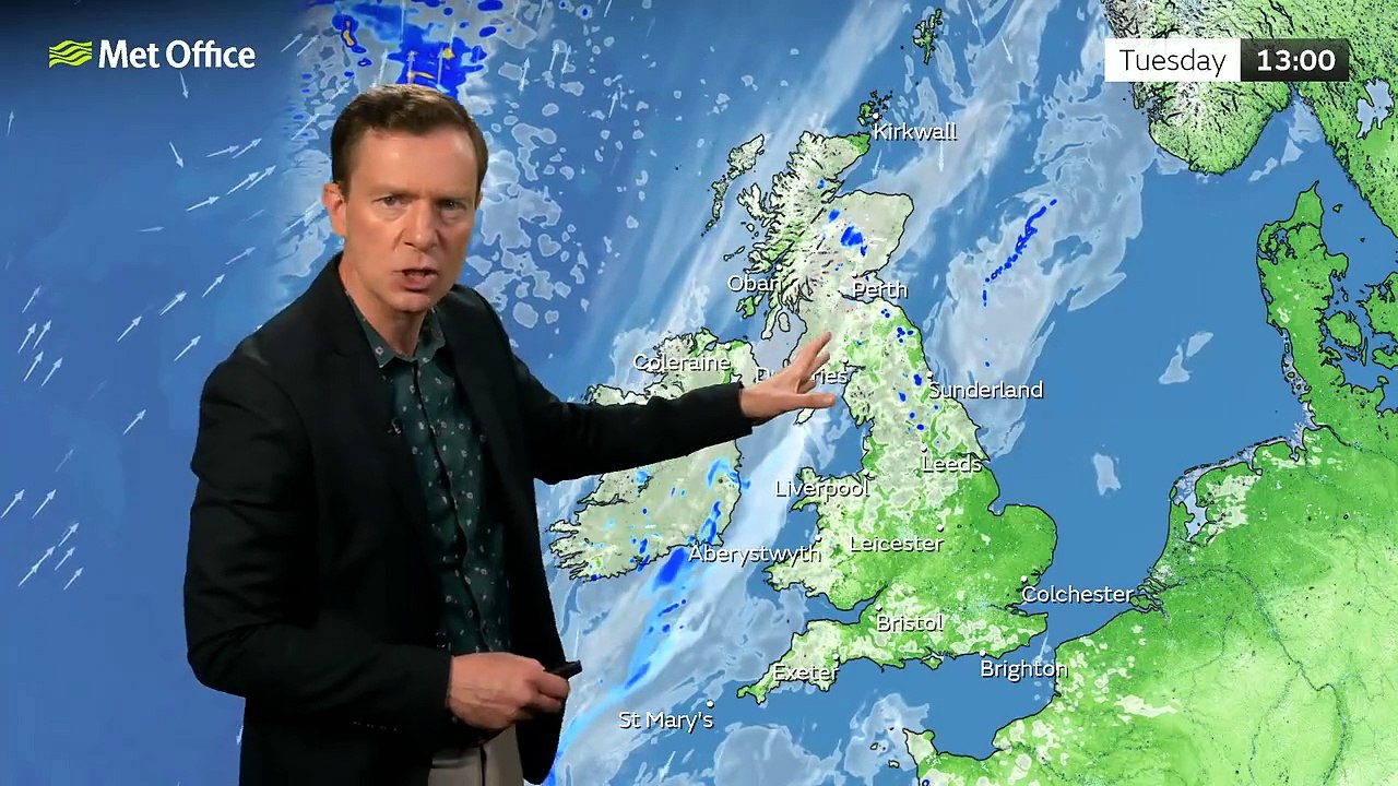 Met Office Tuesday afternoon weather forecast 25/06/2024