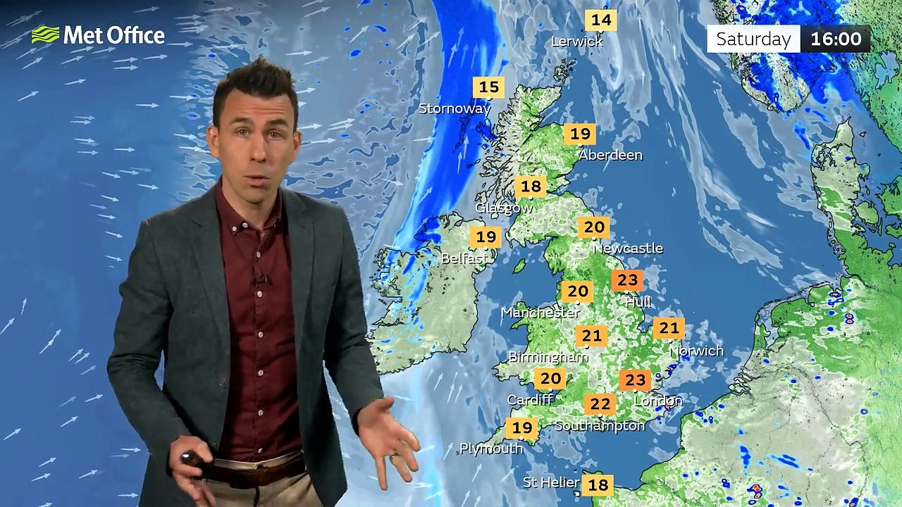 Met Office Saturday afternoon weather forecast 22/06/2024