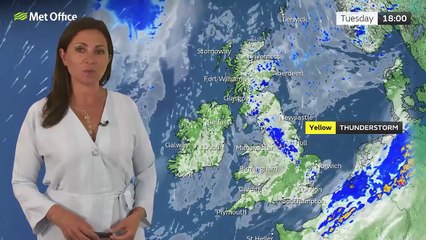 Met Office Tuesday Evening Weather Forecast 18/06/2024