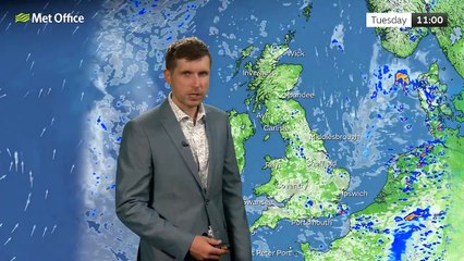 Met Office Monday Evening Weather Forecast 22/07/2024