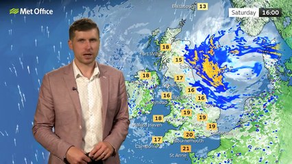 Met Office Friday evening weather forecast 12/07/2024