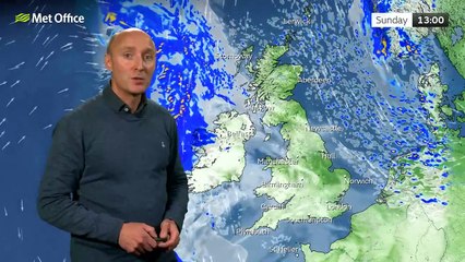 Met Office Sunday morning weather forecast 13/10/2024