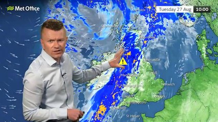 Week Ahead 26/08/2024 -  Rain north and west, sunnier elsewhere