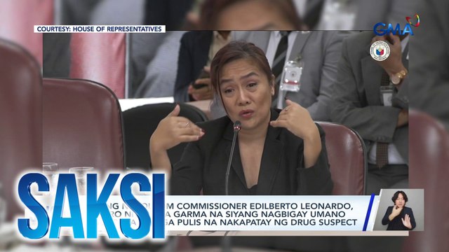 Dating NAPOLCOM Commissioner Edilberto Leonardo, itinuro ni Royina Garma na siyang nagbigay umano ng pabuya sa mga pulis na nakapatay ng drug suspect | Saksi