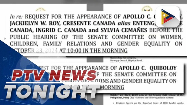 Senate committee writes letter for court to allow Quiboloy to attend hearing