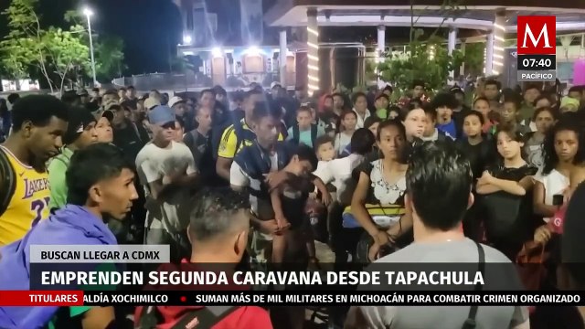 Migrantes inician segunda caravana desde Tapachula hacia CdMx, debido a la demora en las citas