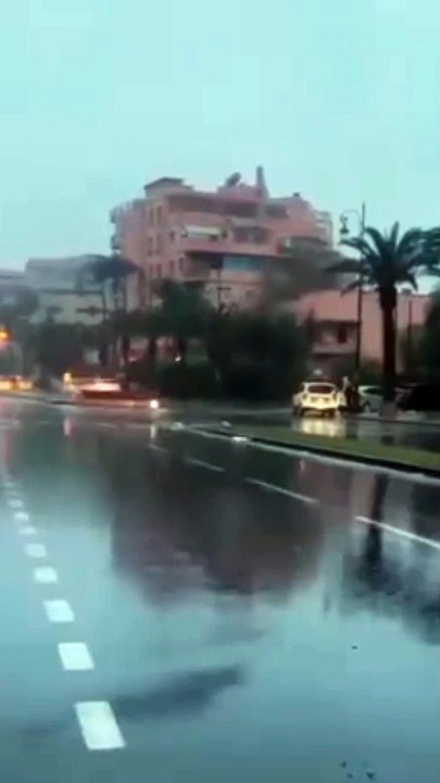 أمطار الخير بمدينة مراكش المغربية