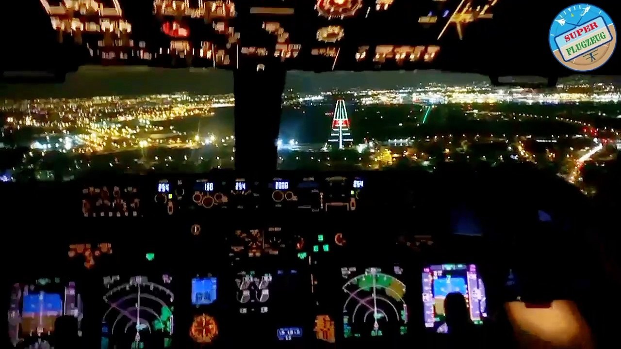 B737 Cockpitview Night Landing #boeing737 #cockpitview #nightlanding #aviation #aircraft #avgeek