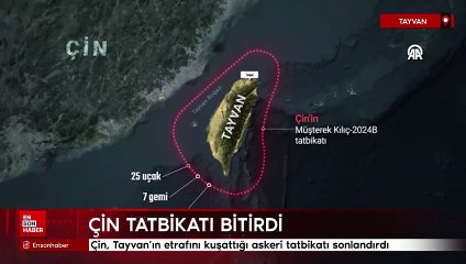 Çin, Tayvan'ın etrafını kuşattığı askeri tatbikatı sonlandırdı