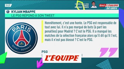 «C'est une honte», réagit le PSG à propos du tweet de Mbappé - Foot - L1
