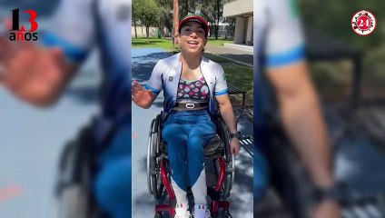 Brenda Osnaya, atleta paralímpica, felicita a 24 Horas
