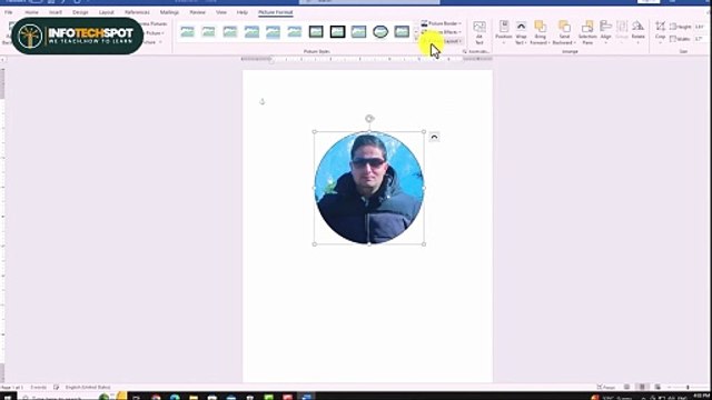 How to Insert Images into Shapes in Microsoft Word | create circle picture in Word ‪@infotechspotpk‬