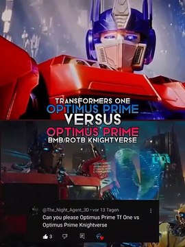 Rotb Vs Optimus Prime Tr One #transformers #shorts #editz