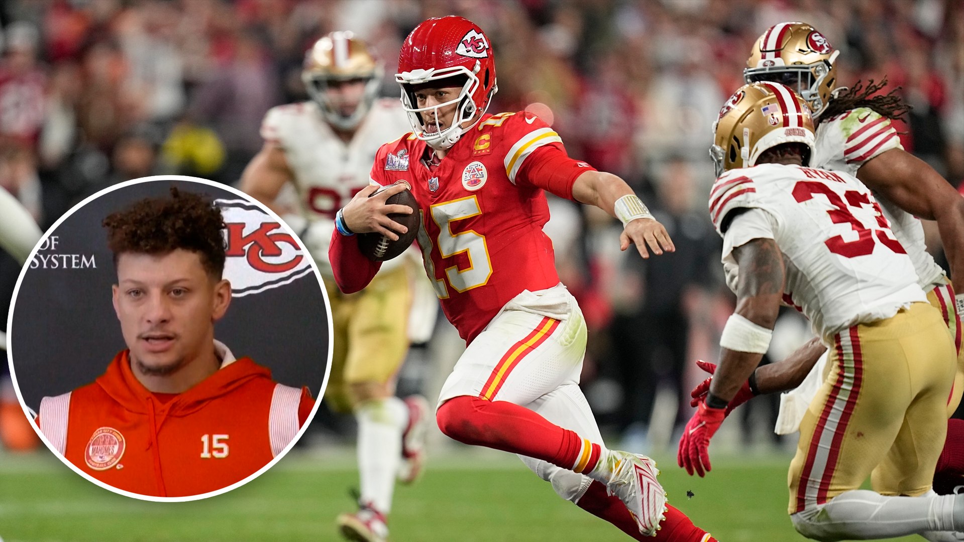  Patrick Mahomes, listo para revivir el Super Bowl LVIII entre Chiefs y 49ers: "Me gusta enfrentarme a los mejores"