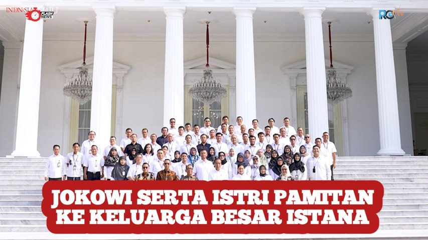 Jokowi Serta Istri Pamitan Kekeluarga Besar Istana