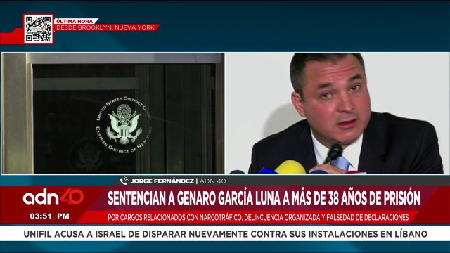 Genaro García Luna sentenciado a 38 años de prisión por narcotráfico y delincuencia organizada