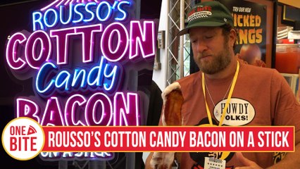 State Fair of Texas Review - Rousso’s Cotton Candy Bacon on a Stick (Dallas, TX)