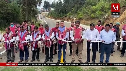 El gobernador de Chiapas, Rutilio Escandón, inauguró la construcción del camino Pasté-Elambó