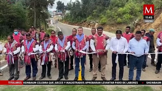 El gobernador de Chiapas, Rutilio Escandón, inauguró la construcción del camino Pasté-Elambó