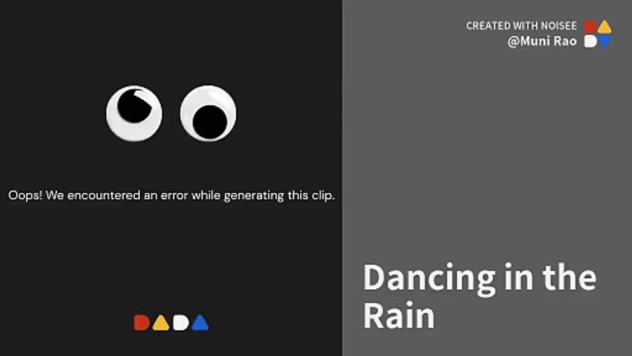 Dancing in the Rain English song Hollywood style song