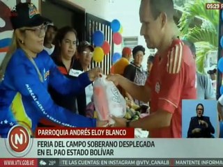 Feria del Campo Soberano beneficia a familias de la pqa. Andrés Eloy Blanco del estado Bolívar