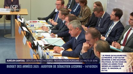 Audition à l'Assemblée nationale - Budget des Armées 2025 : audition de Sébastien Lecornu - 14/10/2024