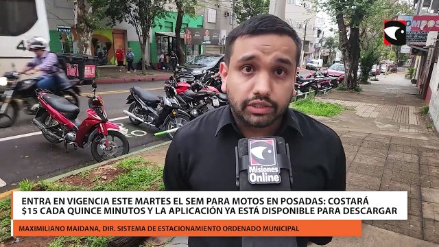 Entra en vigencia este martes el SEM para motos en Posadas: costará $15 cada quince minutos y la aplicación ya está disponible para descargar