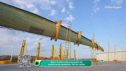 Maior turbina eólica terrestre do mundo pode abastecer 160 mil casas
