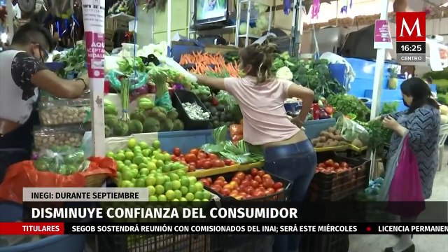 Confianza del consumidor cae 0.4 puntos en septiembre, confirma Inegi